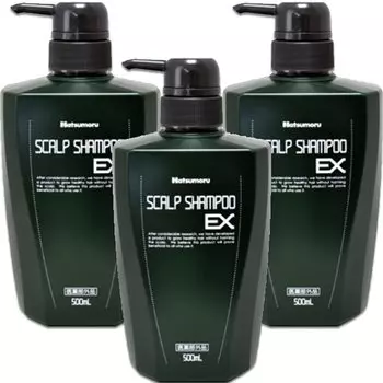 Шампунь для кожи головы Hatsumol Medicated Scalp Shampoo EX 500 мл x набор, учитывайте состояние волос [квази-лекарство], 3 предмета [Tamura Jishodo]