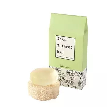 Шампунь для кожи головы Koharubiyori Scalp Shampoo Bar 100 г, произведено в Японии, твердый шампунь, не вызывающий раздражения, высококонцентрированный, пенящийся, с ароматом герани и бергамота.