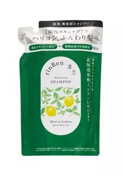Шампунь для кожи головы RinRen с мятой и лимоном 300 мл [Лечебный уход] & (Пополнение)
