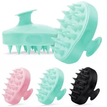 Шампунь для кожи головы, способствующий циркуляции крови, расслабляющий массаж, мытье волос, удаление грязи из пор, щетка, щетка, (Средняя твердость), Щетка, Уход, Щетка, зелёный