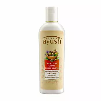 Шампунь для роста и укрепления волос с Шикакай (175 мл), Thick & Long Growth Shikakai Shampoo, Lever Ayush