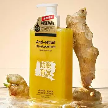 Шампунь для роста волос с имбирем и натуральными растениями для корней волос, шампунь против выпадения волос и восстановления волос As the picture