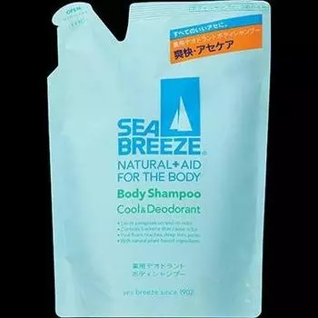 Шампунь для тела Sea Breeze, охлаждающий дезодорант, сменный блок 400 мл x 2 набора [Оптовая закупка] &