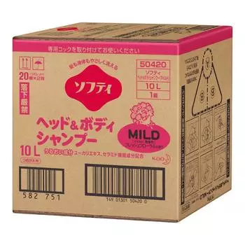 Шампунь для тела Softy Head MILD 10 л, профессиональный и в коробке-мешке (Серия Као)