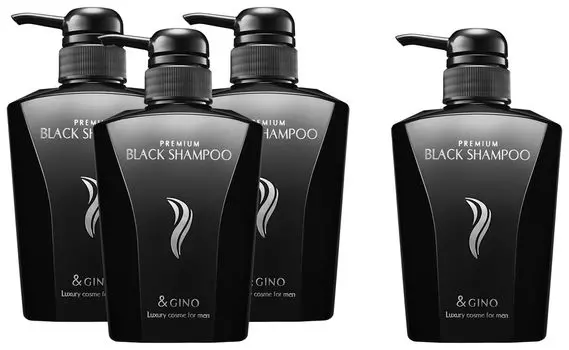 Шампунь для ухода за кожей головы Premium Black Shampoo 3 флакона 1 флакон Service Set 400 мл Шампунь для ухода за кожей головы &GINO + [Scalp Men]