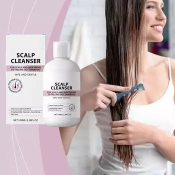 Шампунь для ухода за волосами, нежно очищает, контролирует жирность, укрепляет волосы и увлажняет кожу головы 100 мл