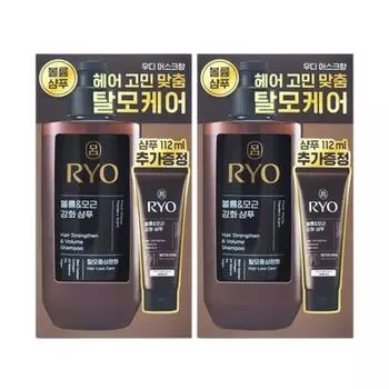 Шампунь для укрепления и придания объема корням волос Ryo Heukwoon 480 мл + 112 мл набор из 2 упаковок, по одной штуке