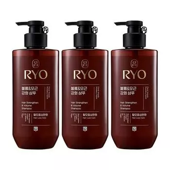 Шампунь для укрепления корней волос Ryeo Hambit Volume 480 мл 3 шт., Шампунь для укрепления корней волос Heukun Volume 480 мл 3 шт.