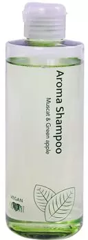 Шампунь Earth Heart Vegan Aroma Green Beauty Эксклюзив для салонов красоты, качественный уход за поврежденными волосами, сделано в Японии [Эксклюзив для салонов] (Мускат и яблоко) Некремниевый