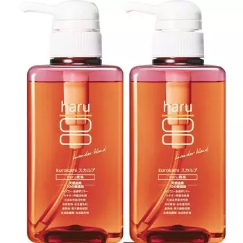 Шампунь haru kurokami x 2 бутылки Шампунь с аминокислотами Уход за кожей головы Чувствительная кожа Смесь лаванды (400 мл / кожа головы) Несиликоновый