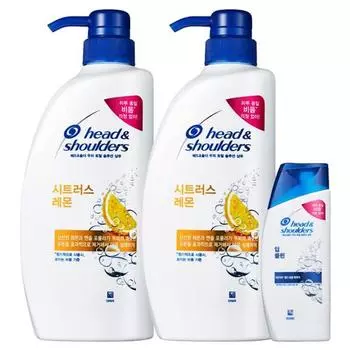 Шампунь Head andShoulder Citrus Citrus Lemon 750 мл 2 + Шампунь Head andShoulder Deep Clean 90 мл, 1 набор Корейский уход за волосами