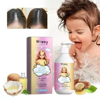 Шампунь и гель для душа 2 в 1, подходит для взрослых и детей, нежно очищает и разглаживает, подходит для всех типов волос, идеальный рождественский подарок 100g