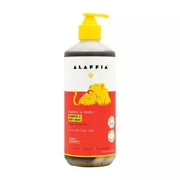 Шампунь и гель для душа для младенцев и детей, кокос и клубника, 16 жидких унций