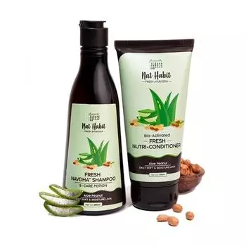 Шампунь и кондиционер Nat Habit Aloe Peanut, для женщин и мужчин, ежедневный мягкий и увлажняющий фиксатор для ультраразглаживания волос