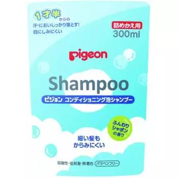 Шампунь-кондиционер Pigeon, мягкий мыльный аромат, сменный блок, 300 мл x 5