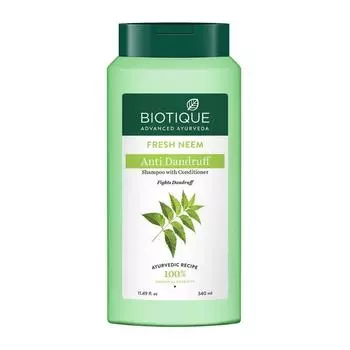 Шампунь-кондиционер против перхоти с Нимом (340 мл), Fresh Neem Anti Dandruff Shampoo with Conditioner, Biotique 19.890625