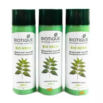 Шампунь-кондиционер против перхоти с Нимом (3 х 120 мл), Bio Neem Margosa Anti-Dandruff Shampoo & Conditioner Set, Biotique 3X120ml