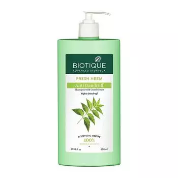 Шампунь-кондиционер против перхоти с Нимом (650 мл), Fresh Neem Anti Dandruff Shampoo with Conditioner, Biotique 33.5625