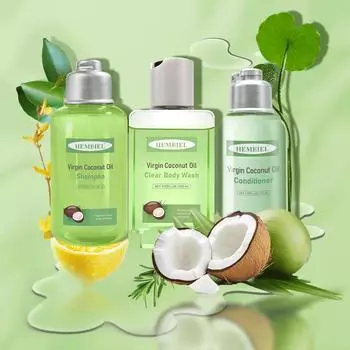 Шампунь-кондиционер с кокосовым маслом улучшает сухость, раздражительность, мягкость, гладкость, увлажняет и питает волосы. Hair care