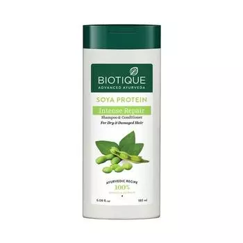 Шампунь-кондиционер с Соевым протеином: для сухих и поврежденных волос (180 мл), Soya Protein Intense Repair Shampoo & Conditioner, Biotique 12.125