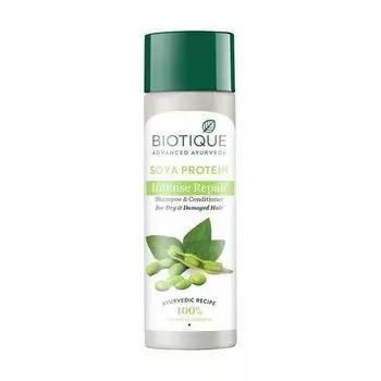 Шампунь-кондиционер с Соевым протеином: для сухих и поврежденных волос (190 мл), Soya Protein Intense Repair Shampoo & Conditioner, Biotique 190 ml