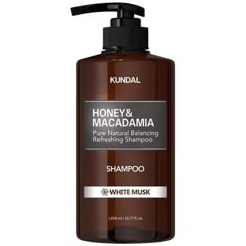Шампунь Kundal Honey & Macadamia Nature с ароматом белого мускуса, 1,06 л, 1 шт.