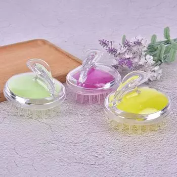 Шампунь Magic Head Шампунь-массажная расческа Силиконовый синий