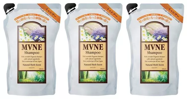Шампунь MVNE 440 мл [Набор 3/Запасная упаковка]