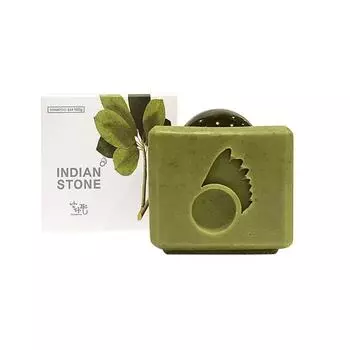 Шампунь-мыло Indian Stone Nandamo для себорейной кожи головы, зудящей кожи головы, натуральный шампунь для жирной кожи головы, 1 упаковка, 85 г