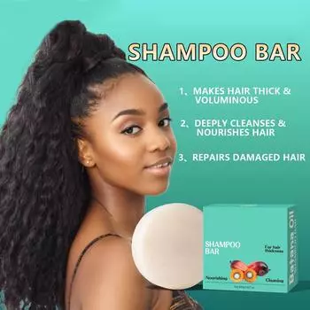 Шампунь-мыло, очищает кожу головы и контролирует жирность, увлажняет волосы и стимулирует рост волос, мыло для ухода за волосами 100 г One Size белый
