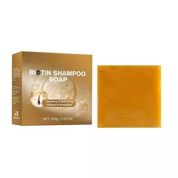 Шампунь-мыло с биотином делает волосы более густыми, укрепляет волосы и успокаивает кожу головы.