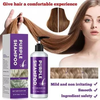 Шампунь от выпадения волос Питательный и увлажняющий протеиновый шампунь Гиалуроновый шампунь для сухих и волос 300мл One size белый