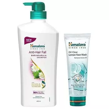 Шампунь против выпадения волос Himalaya, 700 мл и гель для умывания Oil Clear Lemon, 150 мл, комплект