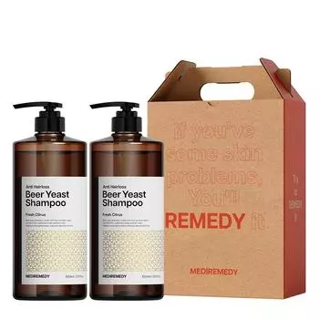 Шампунь против выпадения волос Medi Remedy Beer Yeast + Подарочный набор шампуней 1000 мл, 1 набор