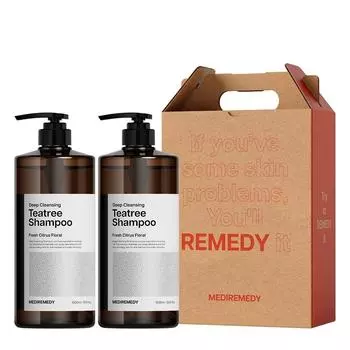 Шампунь против выпадения волос с маслом чайного дерева Medi Remedy + Подарочный набор шампуней 1000 мл, 1 набор