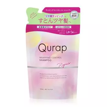 Шампунь Qurap Сменный блок Аминокислотный шампунь Уход за сильно поврежденными волосами [Контроль обертывания] розовый