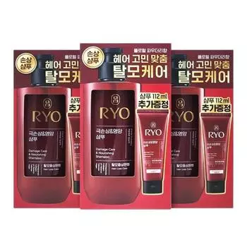 Шампунь Ryeo Hambit Extreme Damage and Nutrition 480 мл+112 мл, набор из 3 упаковок, 3 штуки