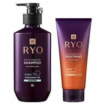 Шампунь Ryo Hair Loss Care (для чувствительной кожи головы) 400 мл + Средство от выпадения волос 330 мл