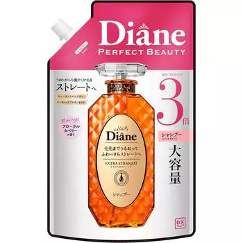 Шампунь с цветочно-ягодным ароматом Diane DX Extra Straight Refill 1000 мл [Большая емкость] [Прямой] &