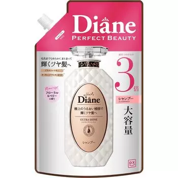 Шампунь с цветочно-ягодным ароматом Diane DX Extra Shine Refill 1000 мл [Большая емкость] [Блестящие волосы] &