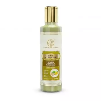 Шампунь с Имбирем, Апельсином и Пачули: для комплексного ухода за волосами (210 мл), Ginger Orange & Patchouli Hair Cleanser, Khadi Natural 24.84375