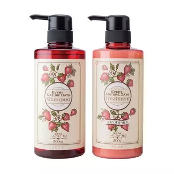 Шампунь с клубникой, салонное качество, уход за поврежденными волосами, аминокислотный шампунь, полученный естественным путем, органический увлажняющий набор для ухода за волосами с клубникой чистый