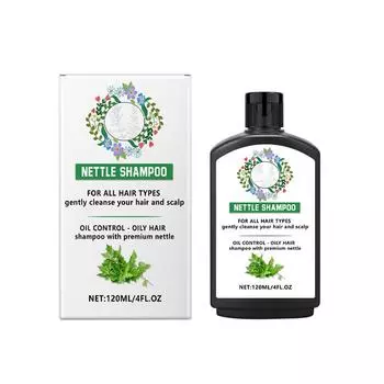 Шампунь с крапивой Питательный шампунь Уход за волосами Шампунь предотвращает секущиеся кончики Сохраняет свежий аромат 140 мл One Size зелёный