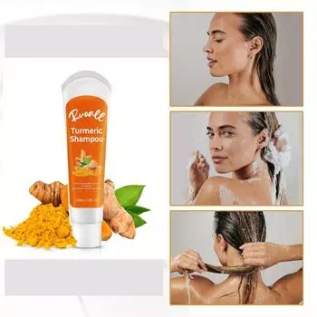 Шампунь с куркумой очищает и устраняет сухость волос 120ml