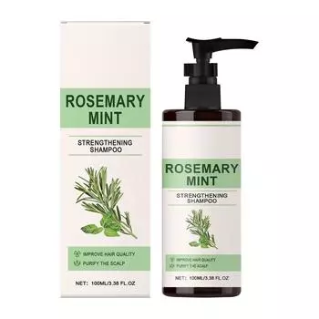 Шампунь с перечной мятой, увлажняющий шампунь, питательный шампунь для вьющихся волос, шампунь для гладкости и сияния, питательный шампунь для волос, 100 мл One Size белый