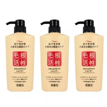 Шампунь Scalp Clear 550 мл x 3, профилактика выпадения волос, активация корней волос