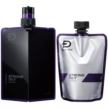Шампунь Scalp D со сменным держателем Strong Oily Set для очень жирной кожи Увеличение объема Anfa Men s + 2-х компонентный не содержащий силикона квази-препарат