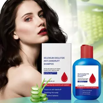 Шампунь, Шампунь с сульфидом селена, Шампунь для контроля жирности, уменьшает излишнюю жирность, мужской и женский, освежающий, 120 мл One Size