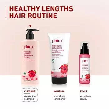 Шампунь «Слива, гибискус и керамиды» | Для шелковистых, гладких, длинных волос | Шампунь для женщин и мужчин | 250 мл