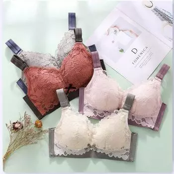 Шаньтоу тонкое нижнее белье кружево дышащий большая грудь показать маленькую красоту спина удобный стальное кольцо полная чашка бюстгальтер женщины 34/75B
